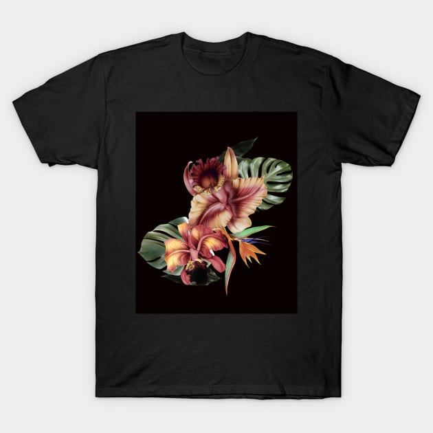 Tropical Island flowers in Paradise T-Shirt by allthumbs